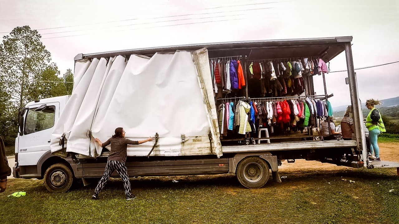 Mobile Truck Shop | Free clothes for Refugees