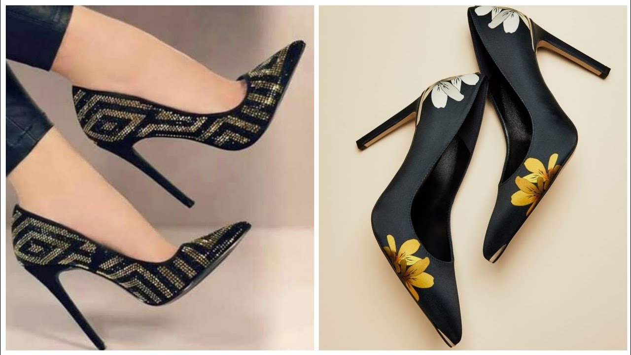 zapatos de tacones altos estampados para damas !! Zapatos casuales para mujer