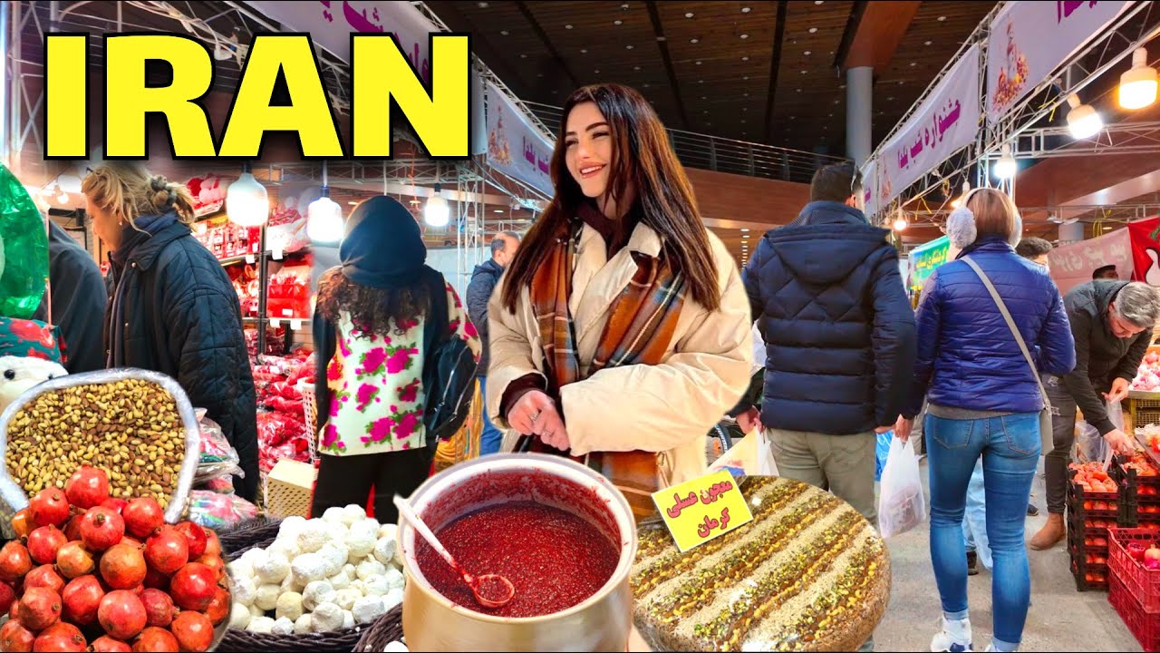 IRAN Yalda Night Preparation | Tehran Yalda Festival with Nuts and Fruits | Tehran Bazaar