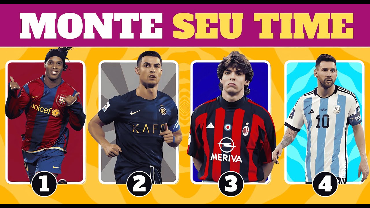 ⚽🔥 MONTE SEU TIME LENDÁRIO com CRAQUES HISTÓRICOS 👑🏆