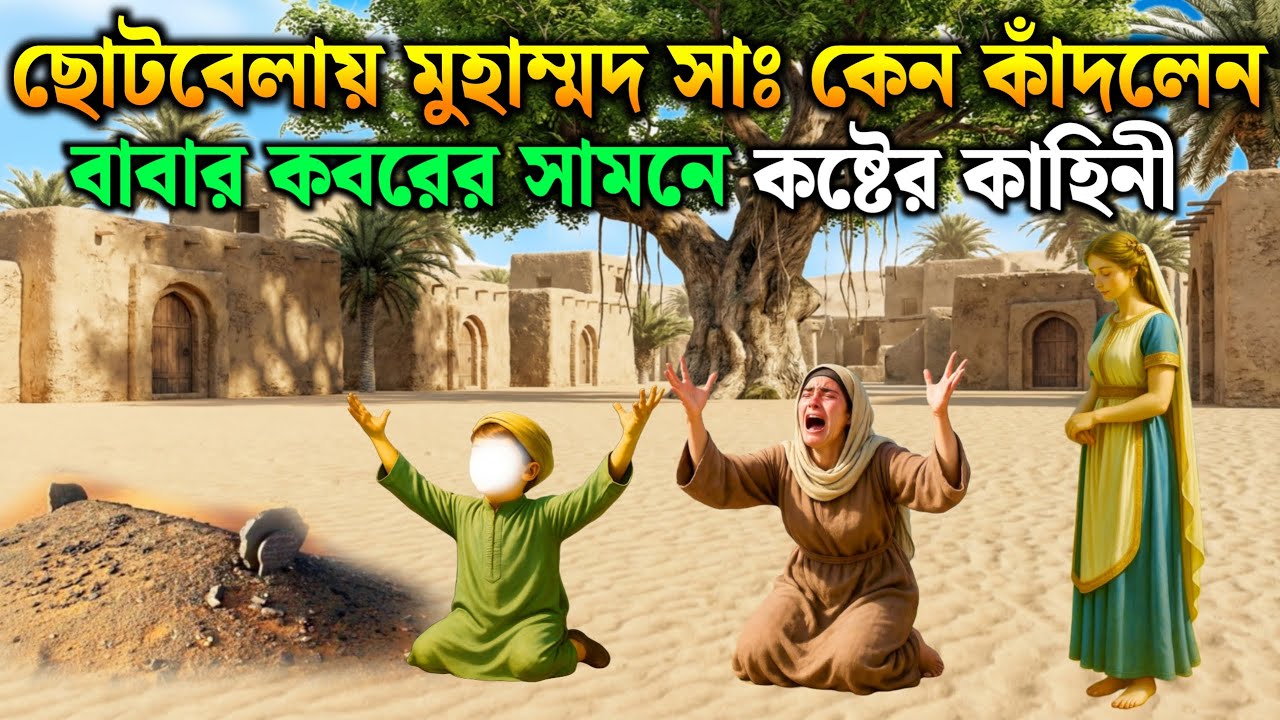 ছোটবেলায় মুহাম্মদ সাঃ কেন কাঁদলেন বাবার কবরের সামনে | মুহাম্মদ সাঃ এর জীবনী | ইসলামিক কাহিনী