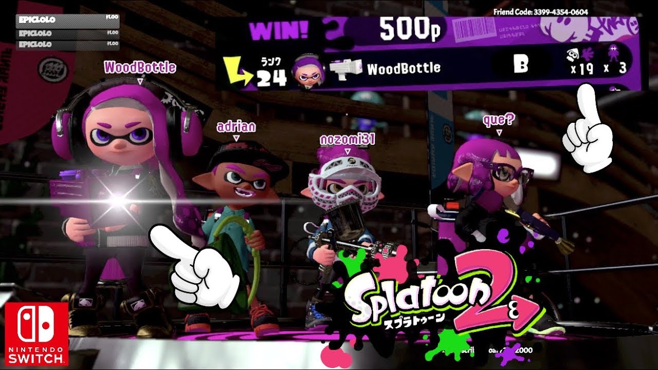 Nintendo Splatoon 2 Weapon Sparkling Ranked Battle Splat Zone Gameplay Switch