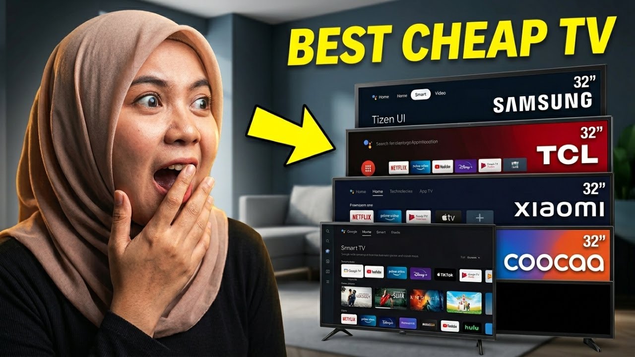 5 Rekomendasi SMART TV 32 INCH MURAH TERBAIK 2025! GOOGLE TV & TIZEN!