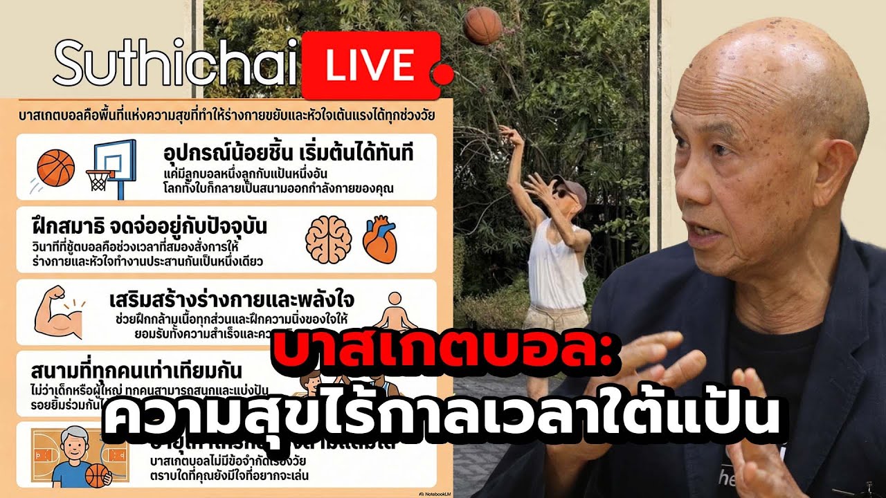 บาสเกตบอล: ความสุขไร้กาลเวลาใต้แป้น Suthichai Live 8-2-2569