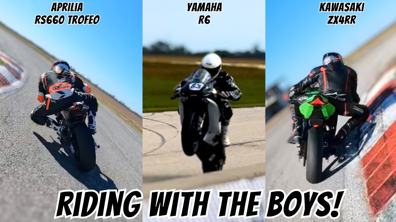 TRACK RIDE-ALONG & REVIEW! || ZX4RR vs RS660 Trofeo vs R6 || Private Member Days are a VIBE!