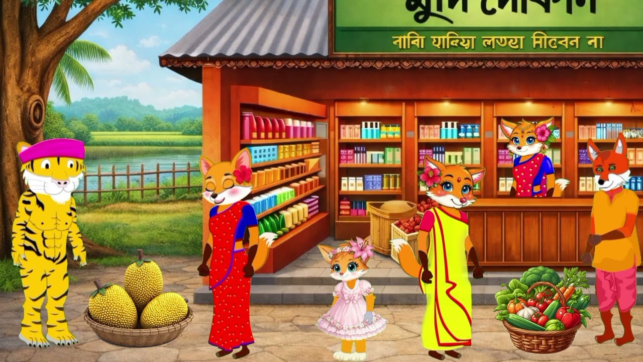 পুকুরে কাঠাঁল চাষ। শিয়ালের কার্টুন |Fox cartoon|Shiyaler cartoon|বাংলা কার্টুন। 