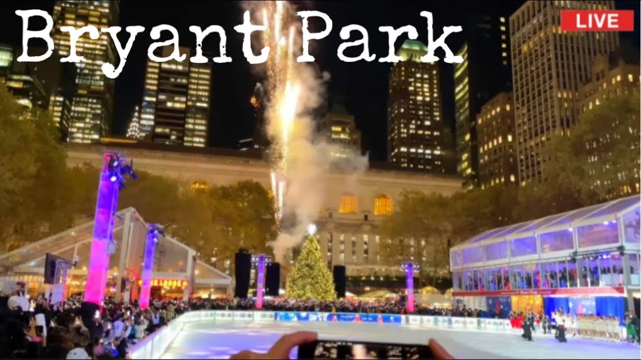 NYC LIVE Bryant Park Christmas Tree Lighting Ceremony 2024