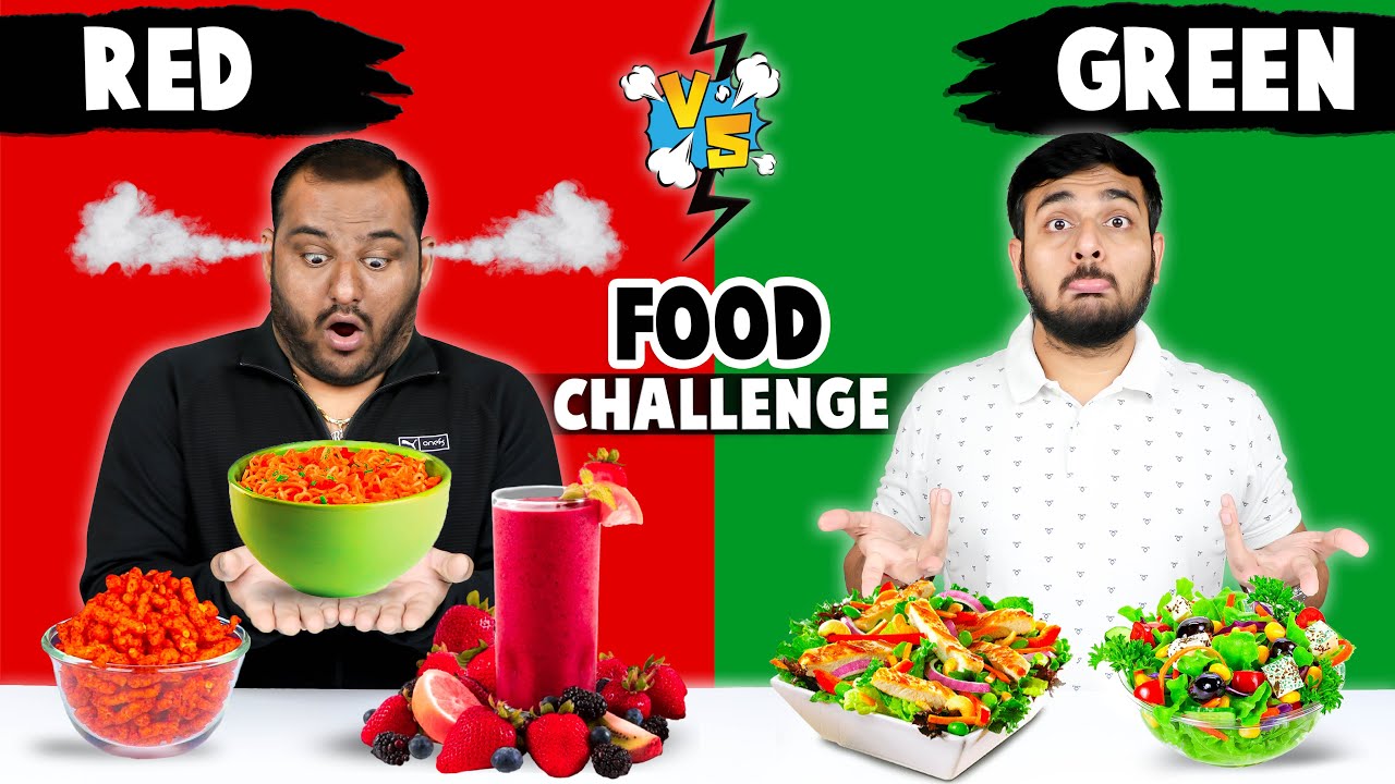 RED VS GREEN FOOD EATING CHALLENGE | Epic Food Eating Competition | Food Challenge | Viwa Food World