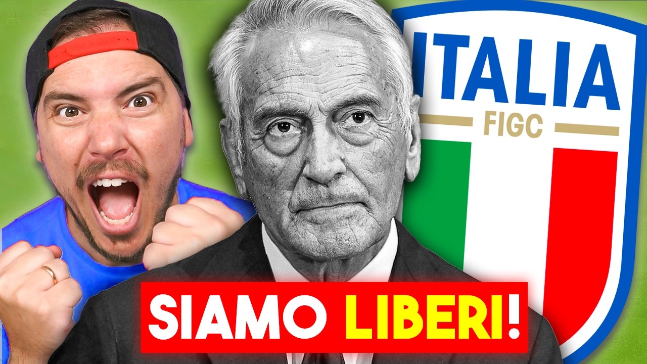 ITALIA: SIAMO LIBERI!! - GRAVINA A CASA!! FUTURO della NAZIONALE? + RISPONDO a CARESSA...