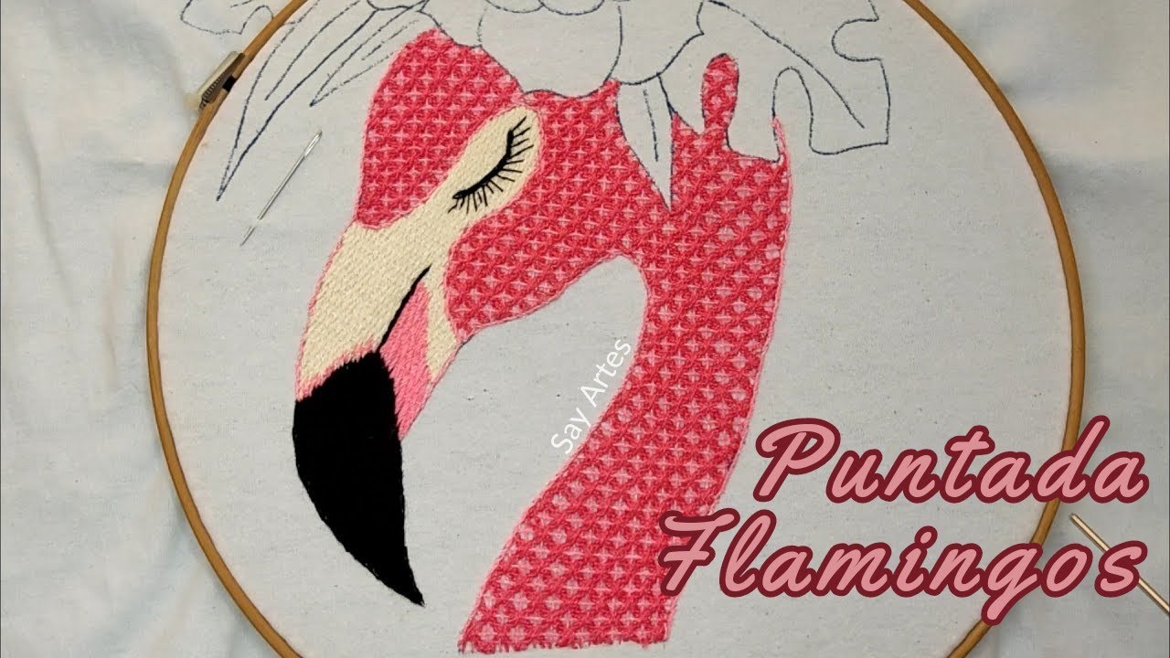 #158 Bordando Flamingo | Say Artes