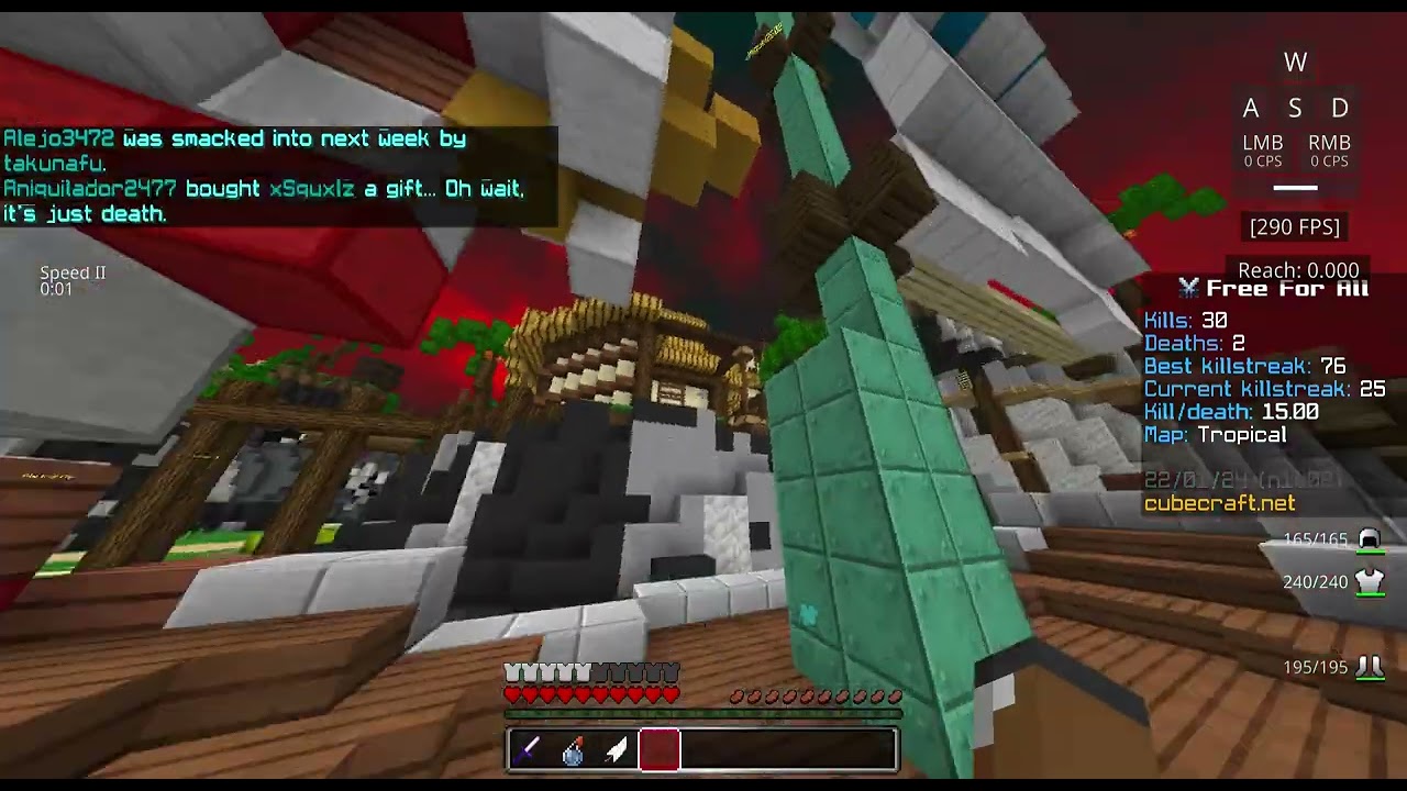 cubecraft ffa killstreak with assassin kit