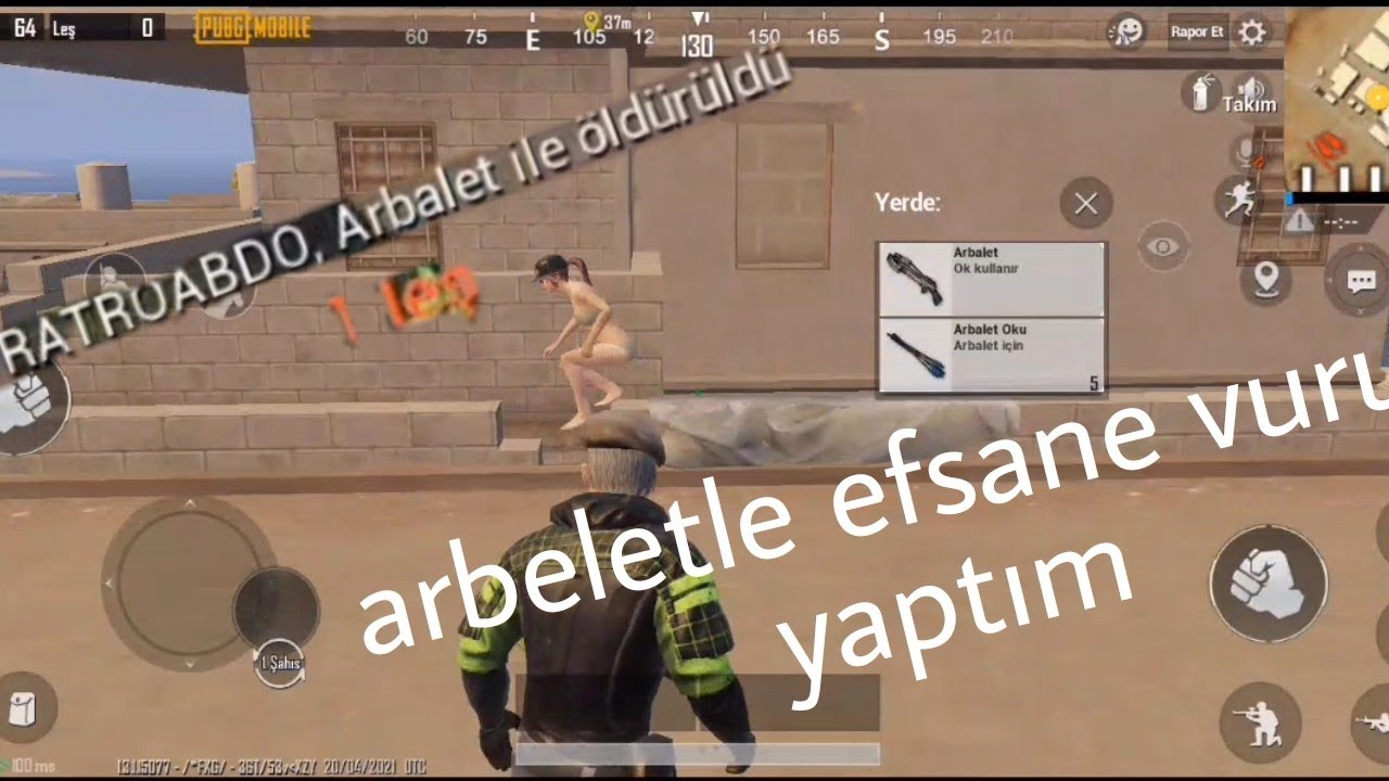 pubg mobile arbaletle efsane vuruş (Asmr)(sakızlı)