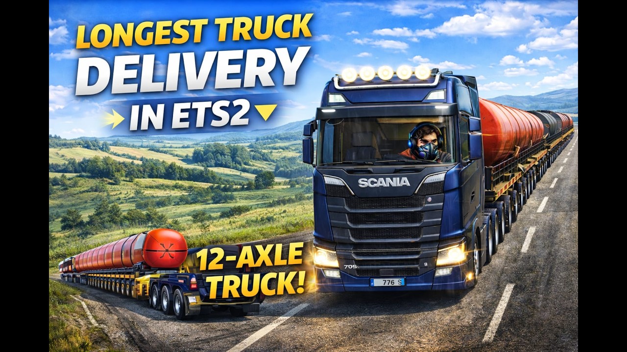 🚛🚛 सबसे लंबी ट्रक DELIVERY  ड्राइव  | EXTREME CONDITIONS ⚠️⚠️ | 🚛🚛 ETS2 1.58 |