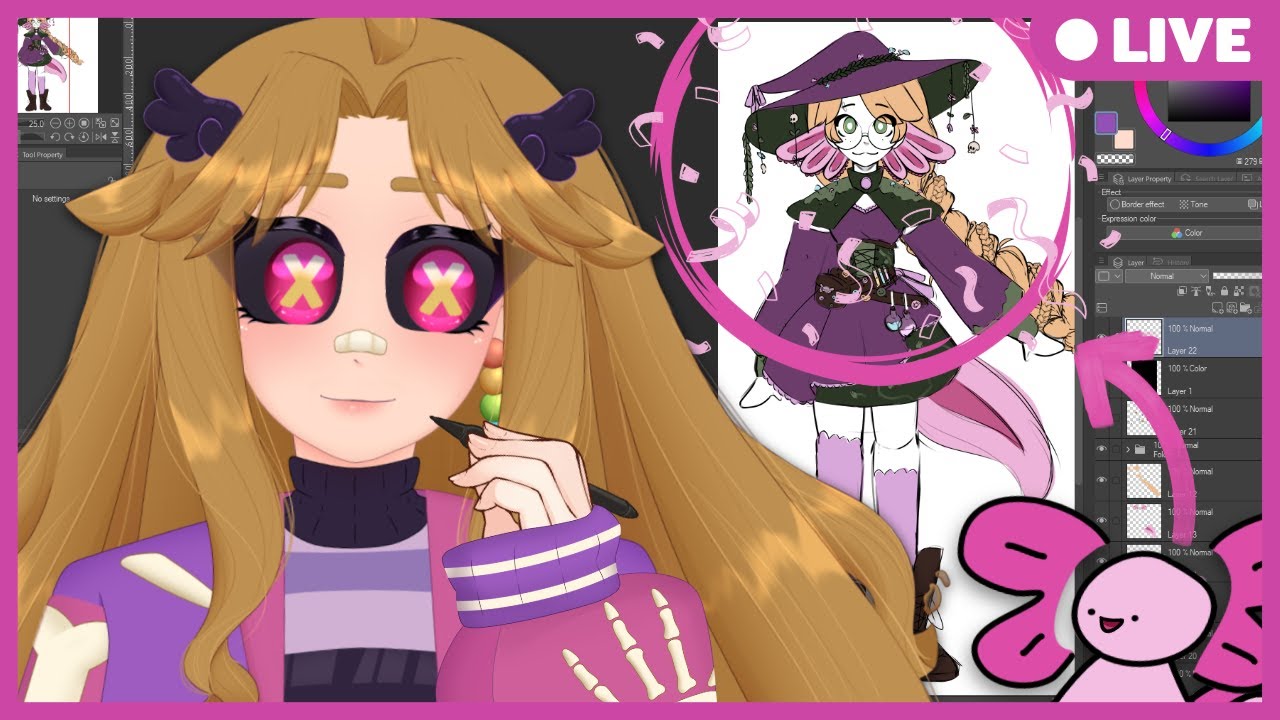 【Drawing】Making a VTUBER PERSONA🫣【Darla Doodles】