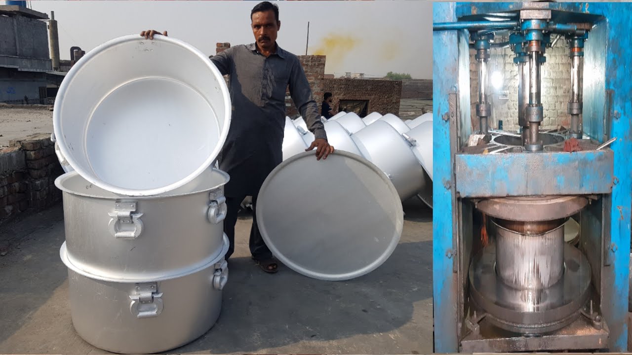 Production of the Most Expensive Big Casted Handle Aluminum Cooking Pots in Factory 