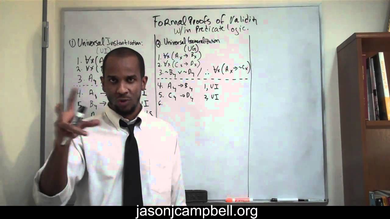 5. Logic Lecture: Predicate Logic: Formal Proofs of Validity: Universal Generalization
