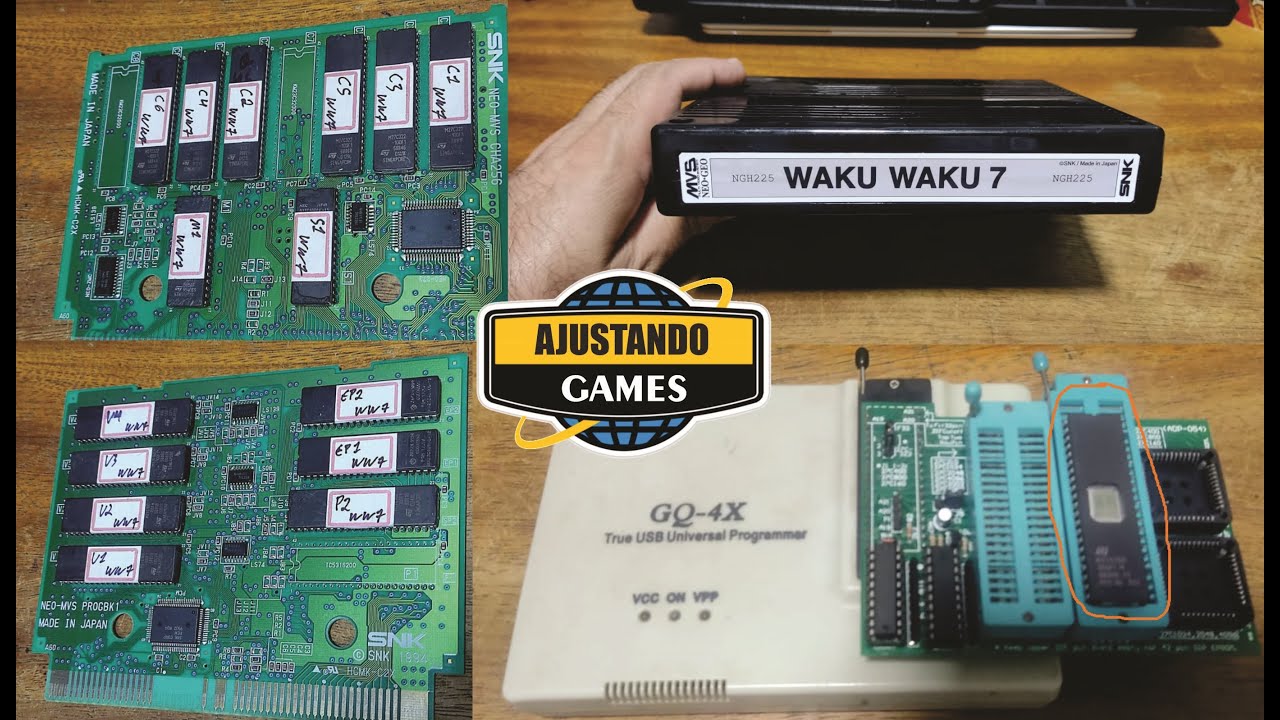 Tutorial manutenção e reprodução jogos Neogeo MVS Waku Waku 7