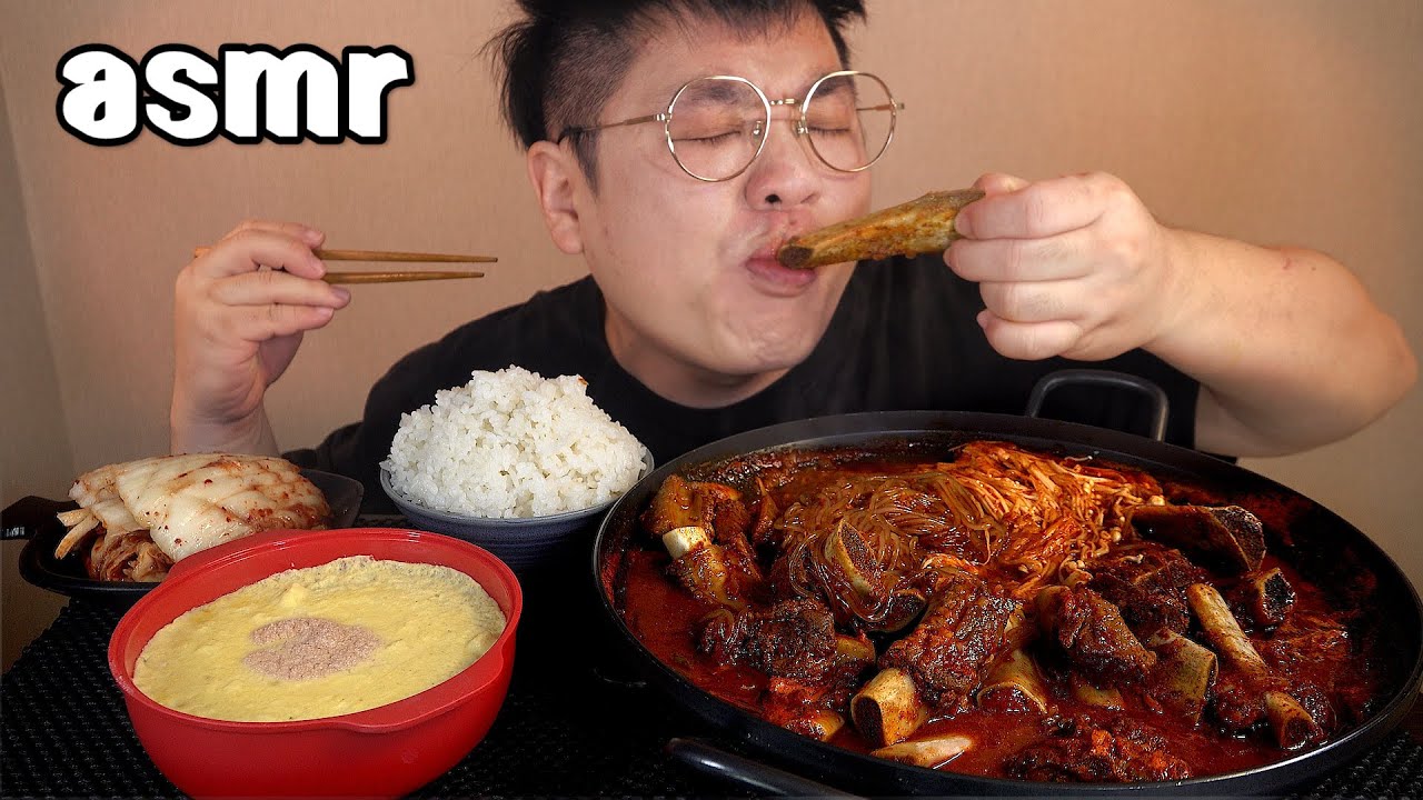먹방창배tv 매운데 달달하고 덥지않은데 땀이흐르고 동인동매운갈비찜 명란계란찜 오늘은 찜찜 maeun galbi jjim Braised Spicy Shjort Ribs mukbang