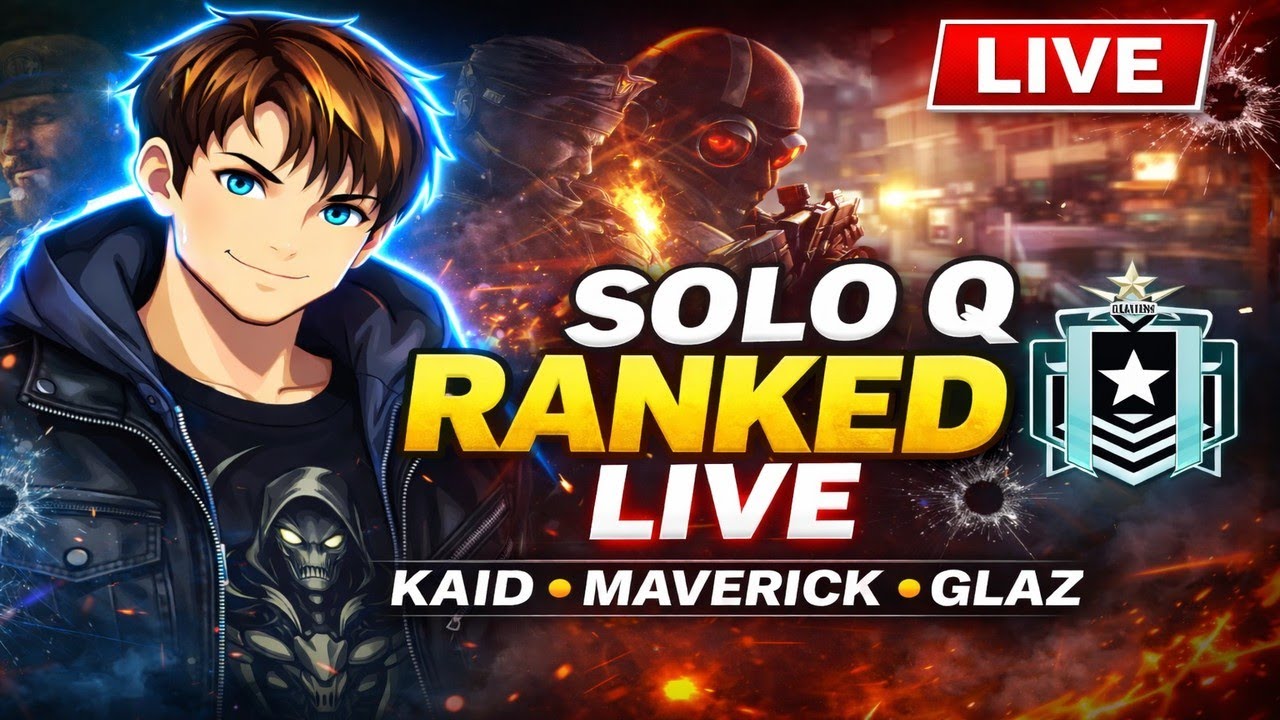 SOLO Q RANKED LIVE 🔥 Clutching with Kaid, Maverick & Glaz | R6 Siege Ranked Grind
