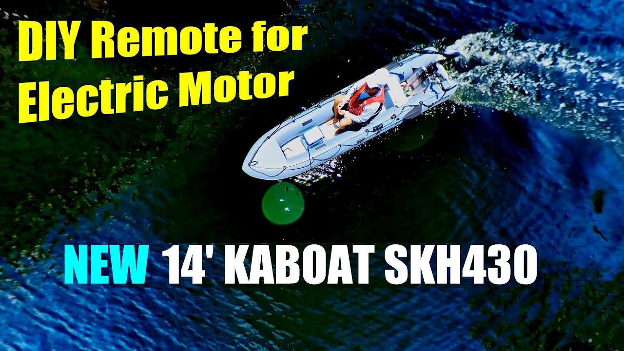 Saturn KaBoat SKH430 with Electric Trolling Motor.  Inflatable boat with electric outboard, remote.