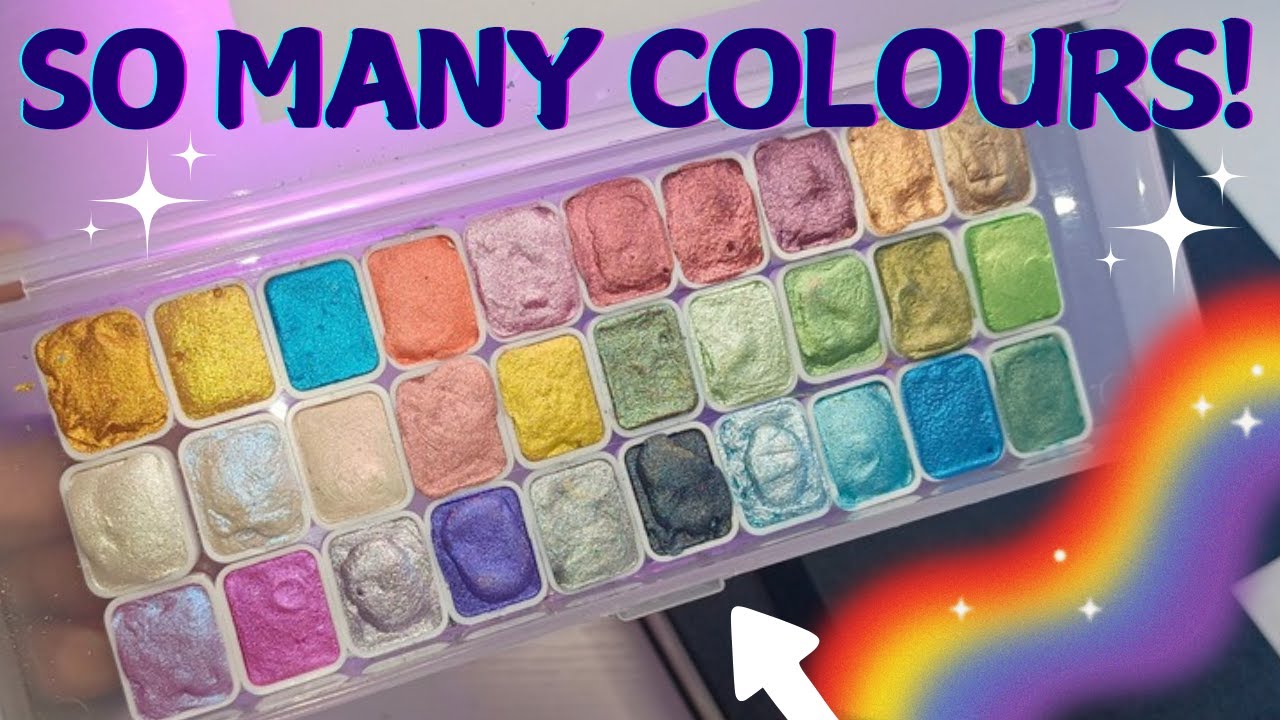 30 Colour Metallic Paint Set !!! ✨ REVIEW & DEMO ✨ CSY Art Gallery