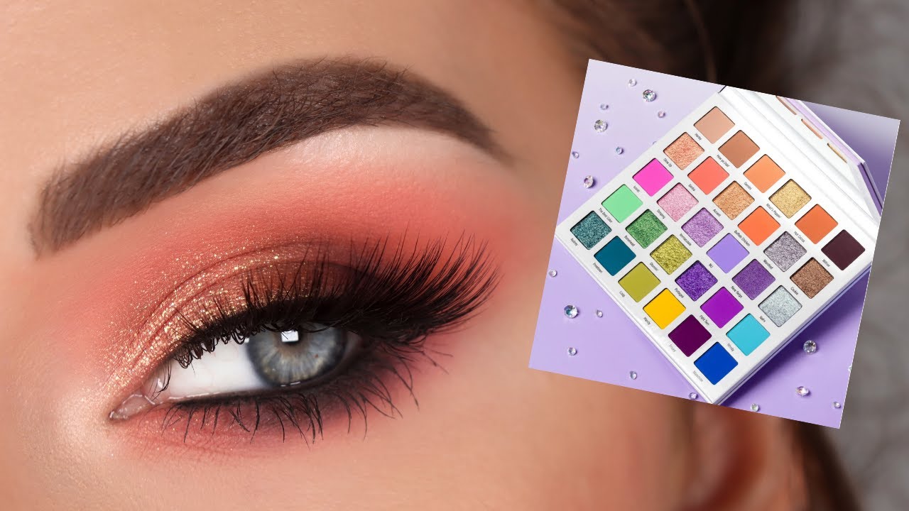 Mikayla x Glamlite Palette | Coral + Gold Summer Eyeshadow Tutorial