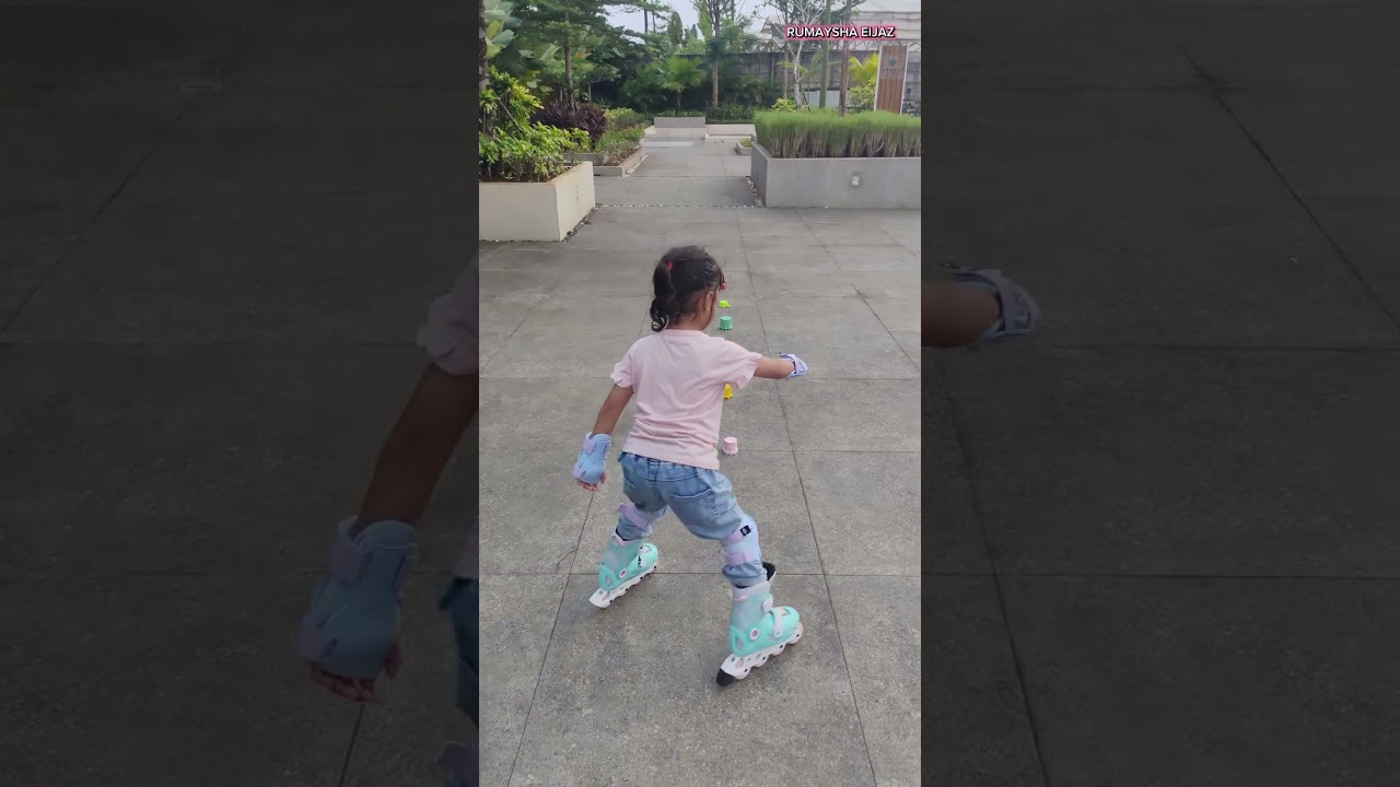 Step Up! 🛼 Rumaysha Mulai Belajar Teknik Sepatu Roda |BASIC |PEMULA