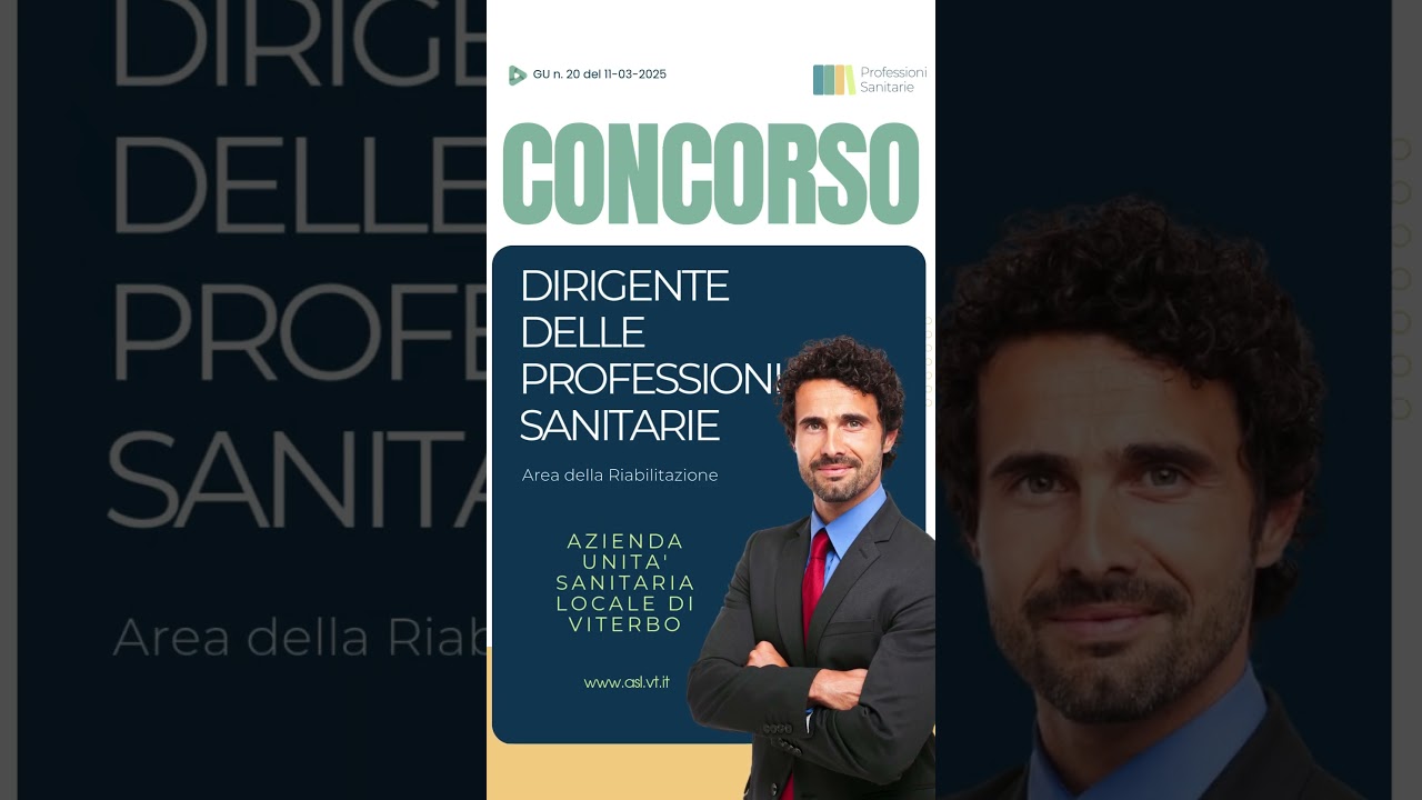 Concorso pubblico Dirigente delle Professioni Sanitarie - G.U. 20/25 #professionisanitarie