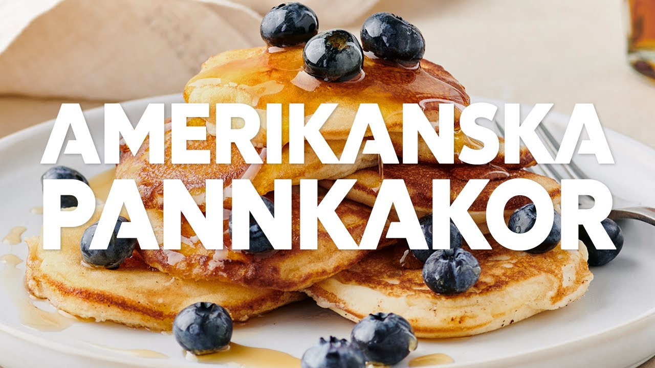 Det b&auml;sta receptet p&aring; fluffiga amerikanska pannkakor!