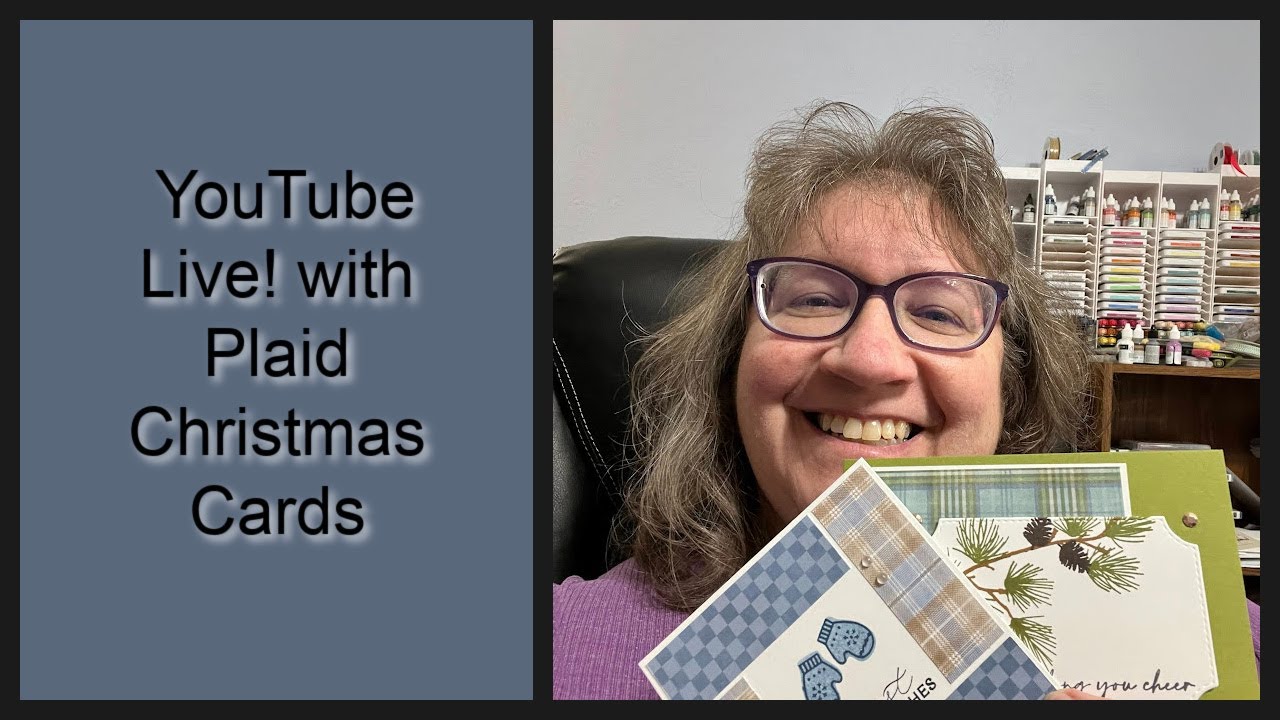 YouTube Live! with Plaid Christmas Cards