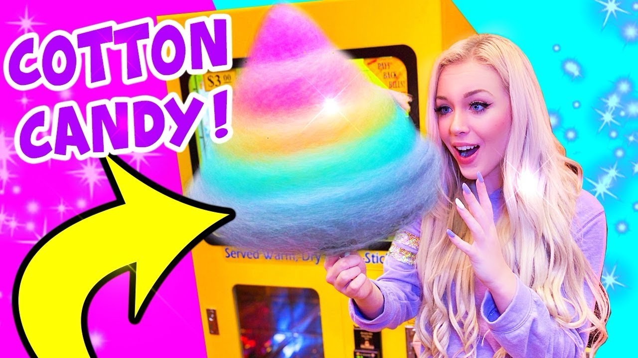 I FOUND A GIANT COTTON CANDY VENDING MACHINE AT THE ARCADE!!