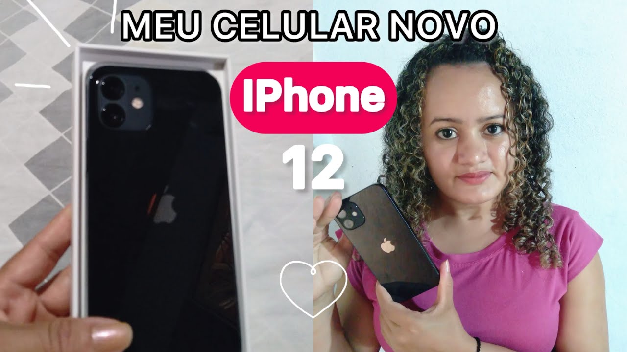 COMPREI MEU PRIMEIRO IPHONE ✨😍 iPhone 12 preto