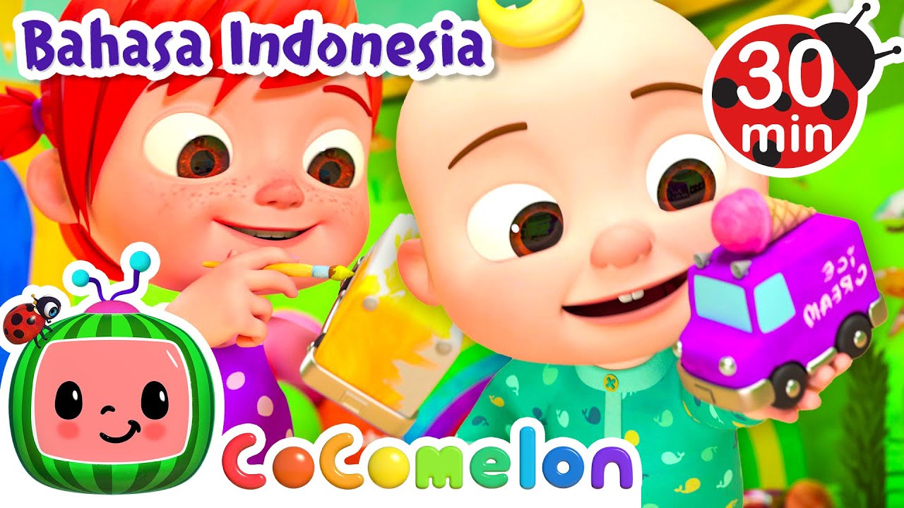 Lagu Warna Mobil | CoComelon | Kartun dan Lagu Anak | Moonbug Kids Indonesia | Nursery Rhymes