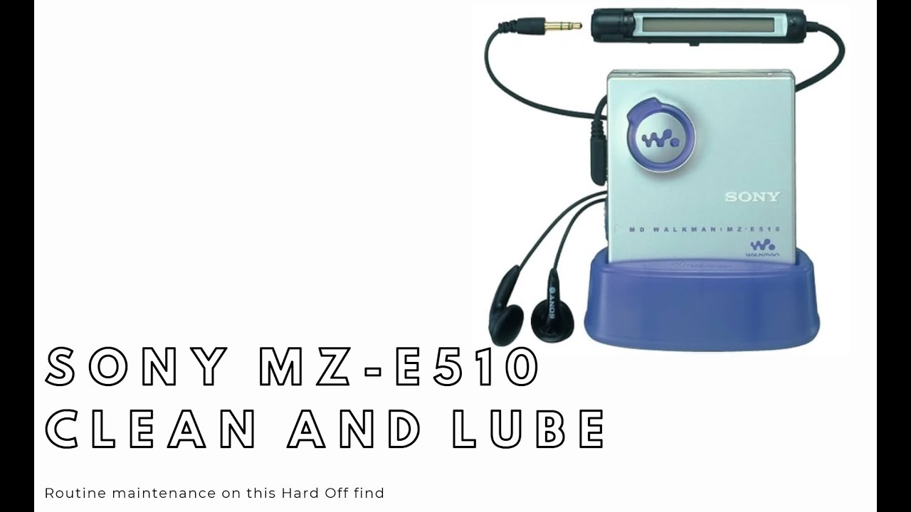 Sony MZ-E510 MDLP MiniDisc Player from Hard Off - Maintenance, Cleaning, Lube, and Testing