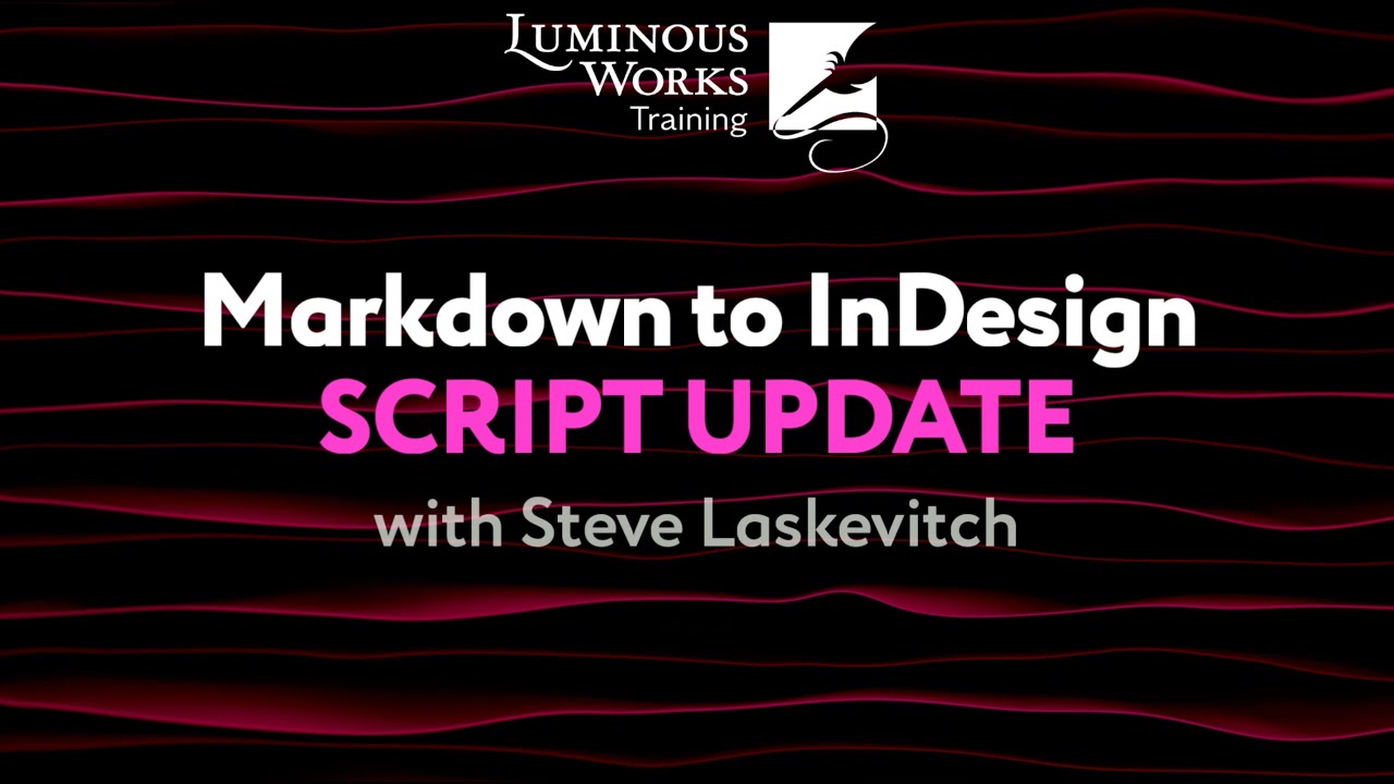 Markdown to InDesign UPDATE