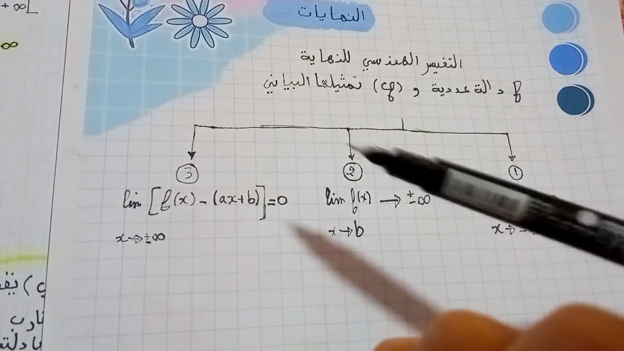 التفسير الهندسي للنهايات #باك بالمختصر المفيد ✅✍️💯 متزيدش تغلط فيه