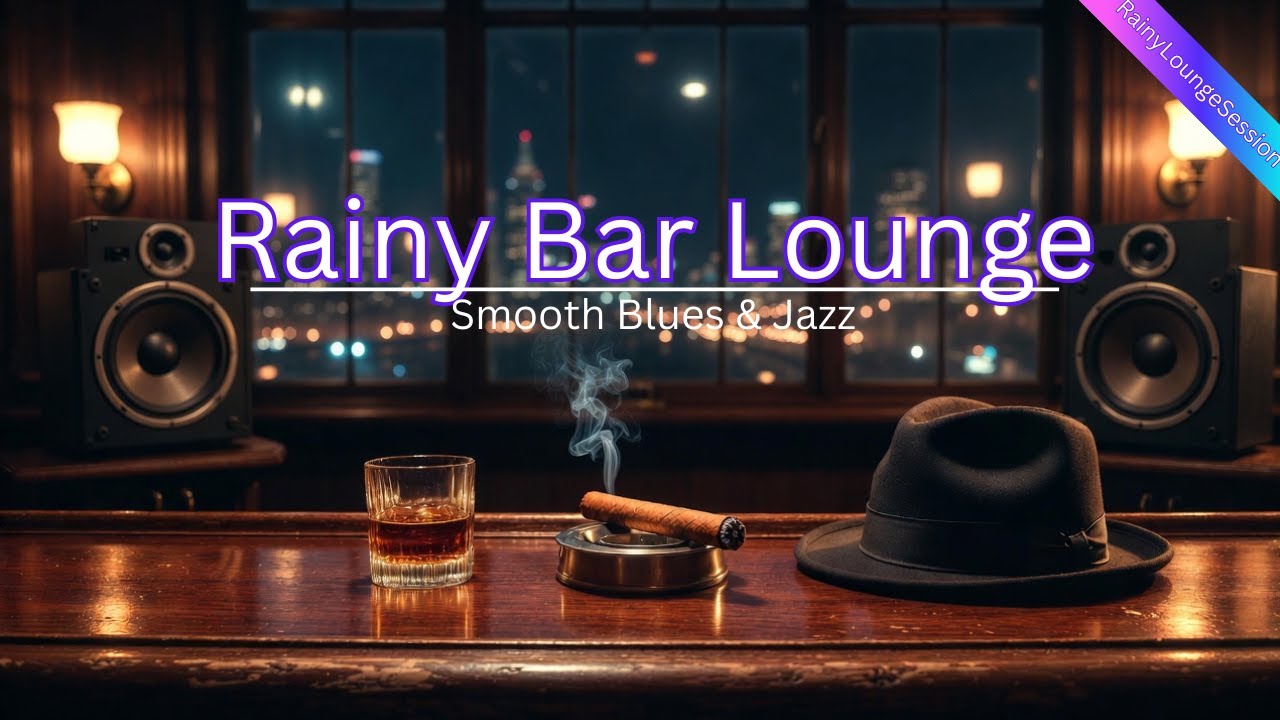 🔴 LIVE | Rainy Jazz Bar – Smooth Blues All Night ✅