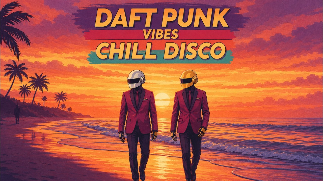 DAFT PUNK VIBES 🌅 | Chill Disco Sunset Walk by the Ocean