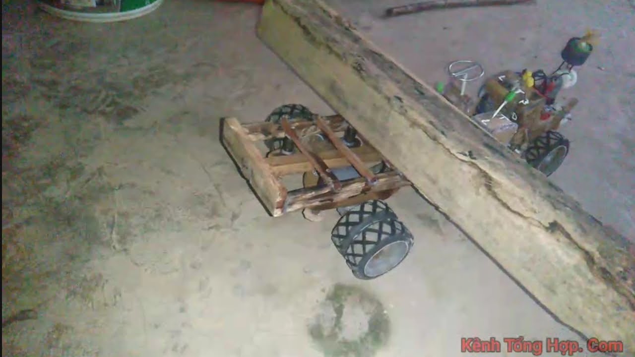 Test xe🚙 công nông tự chế 2 cầu siêu vip pro từ motor 3v và cái kết😂😂