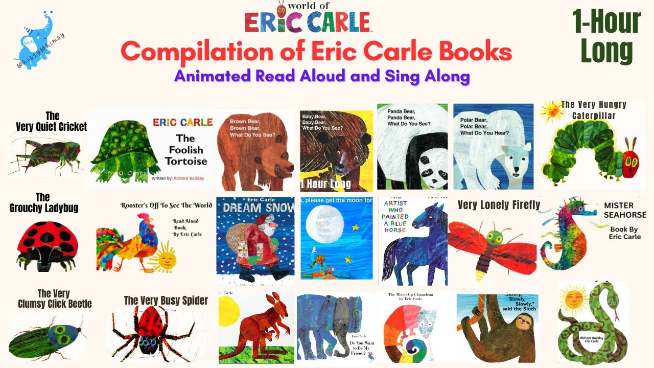 1 Hour Loop | Brown Bear, Brown Bear, What Do You See? | Eric Carle Read Aloud Animated Books