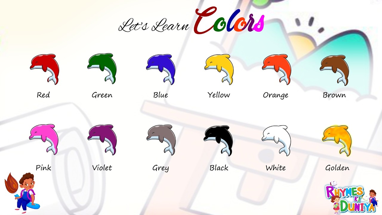 Fun & Easy: Learn Color Names for Kids with Fun Cartoons! Color Adventure! Learn Colors with Songs