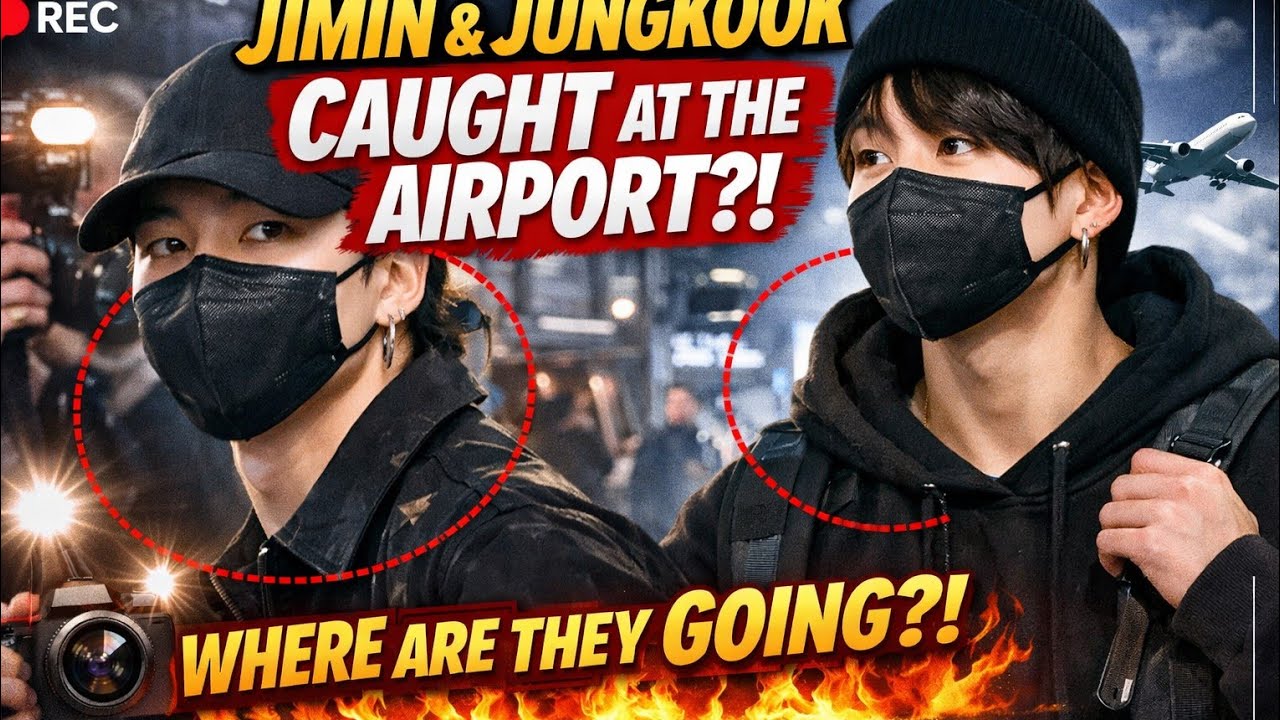 Army Curious! Jimin & Jungkook caught on camera at the airport?! Where are they going?🔥✈️