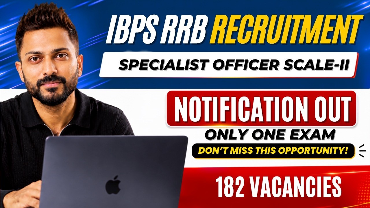 IBPS RRB Recruitment 2026 | Specialist Officer Scale-II (IT) | 182 Vacancies | Notification Out