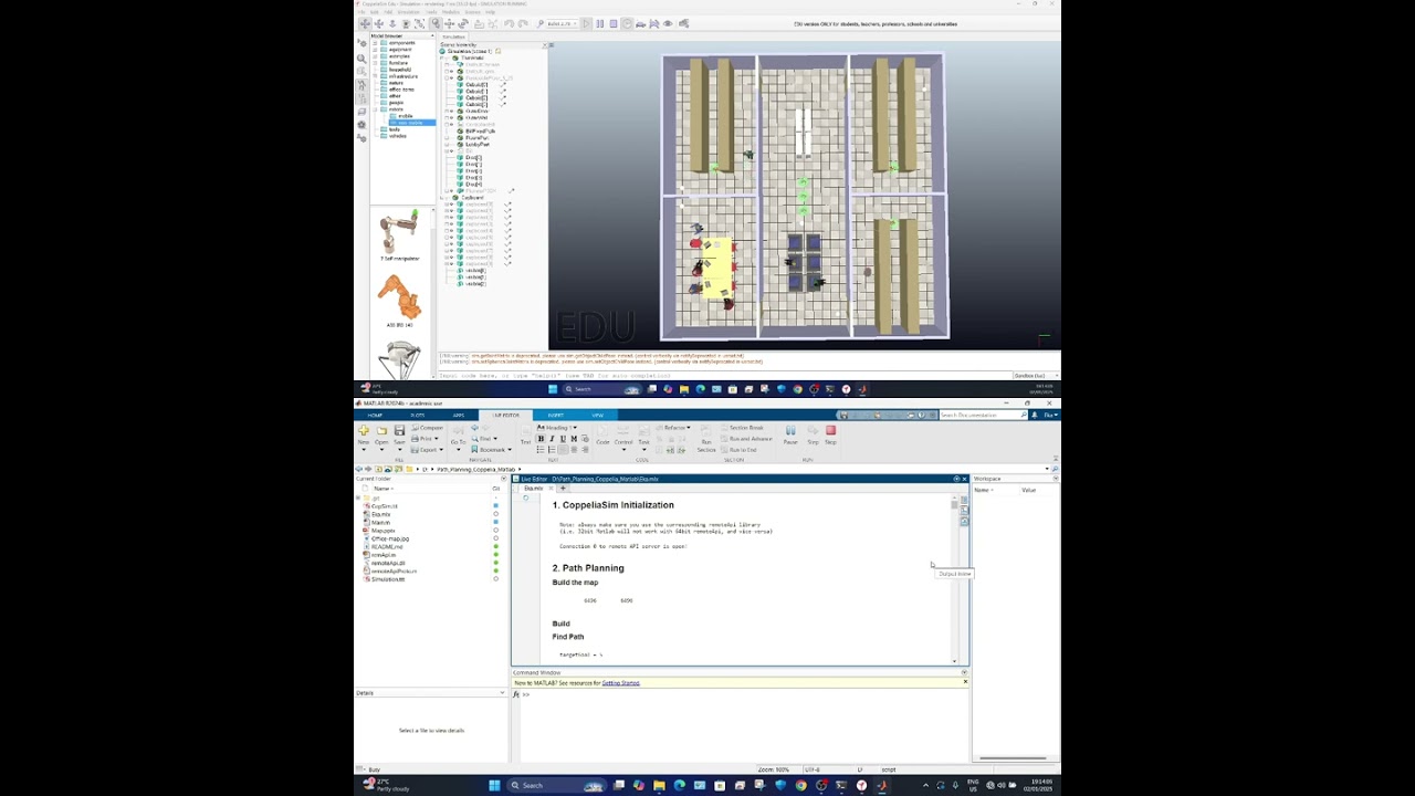Trial 1 Simulasi Coppelia-MATLAB P3DX