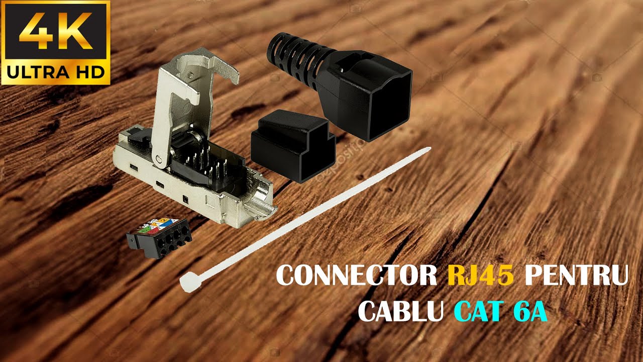 Asamblare cablu de tip CAT 6A cu mufa Toolless Cat.6A RJ45 Plug