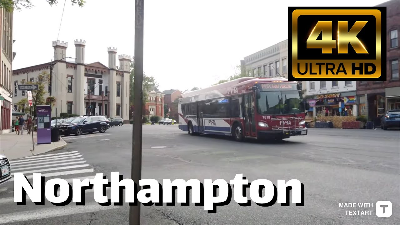 【4K】Northampton (Massachusetts) - Afternoon Walk - July 2023