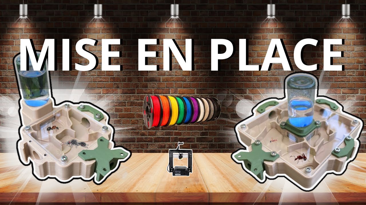 Mise en place des nids en impression 3D ANTWORLD ( Messor barbarus / sp et Crematogaster biroi )
