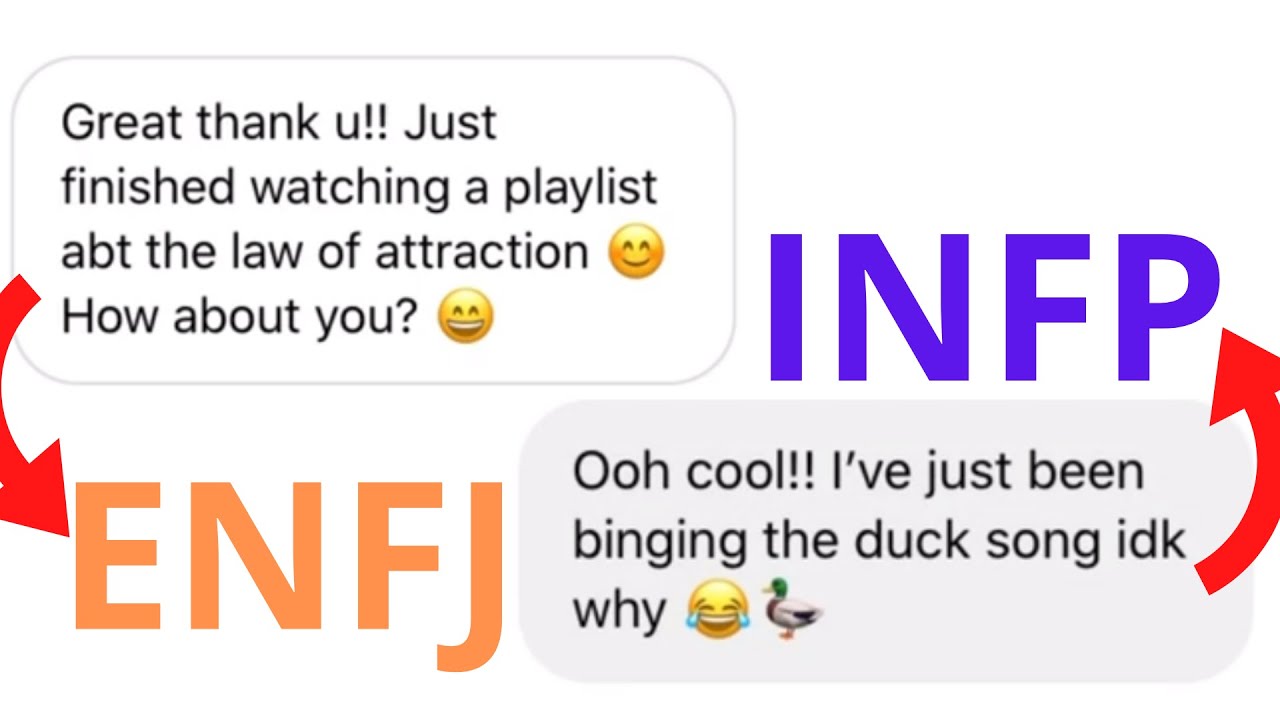 INFP and ENFJ Texting Each Other