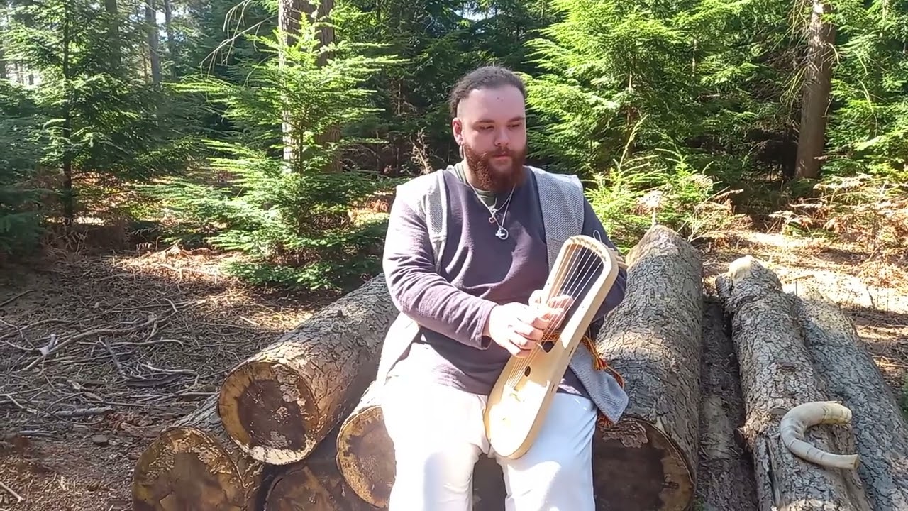 Baldur's Dream on a Homemade Lyre || Viking Lyre music in the woods...