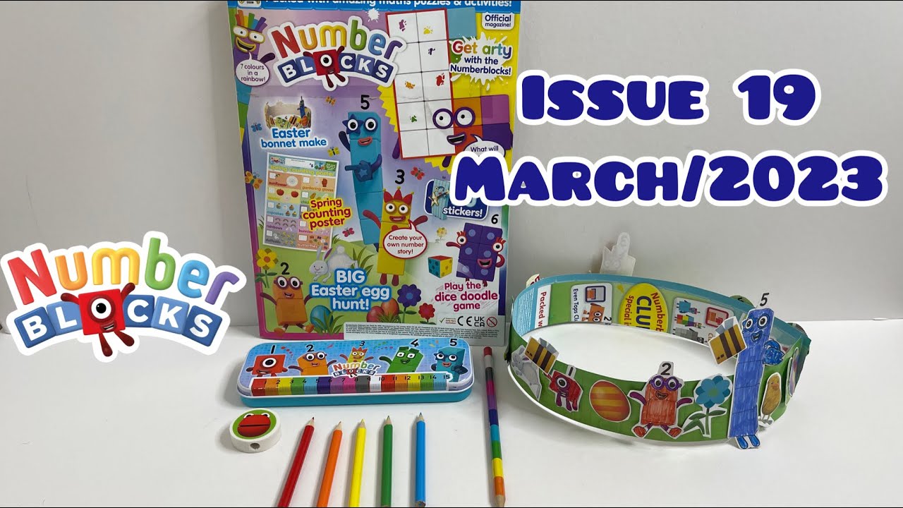 NumberBlocks magazine, issue 19, March/2023 with a Super stationary Set😊💙 #numberblocks #cbeebies